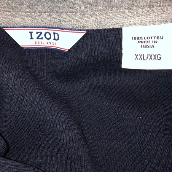 Men’s XXL Izod 1/4 zip navy pullover sweater - Picture 3 of 10
